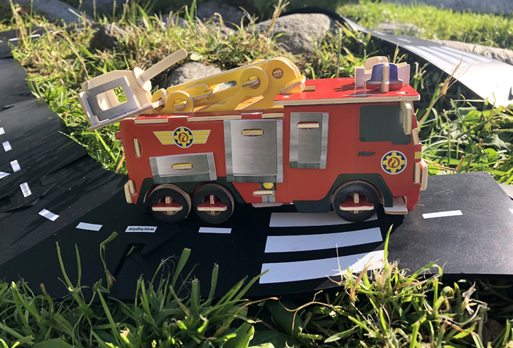 3D Puzzle – Feuerwehr Sam von der Seite